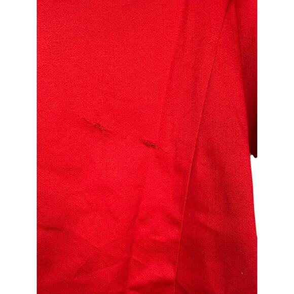 Helsa Stretch Cotton Sateen A Line Midi Dress Party Cocktail Evening Red Size M - Picture 10 of 10